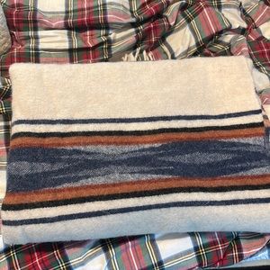 Vintage LL Bean signature wool blanket scarf